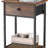 Night Stand Bedside Tables With Drawer Rustic End Table For Small Spaces 2 Tiers Side Table Nightstands For Bedroom, Living Room, Study, Office