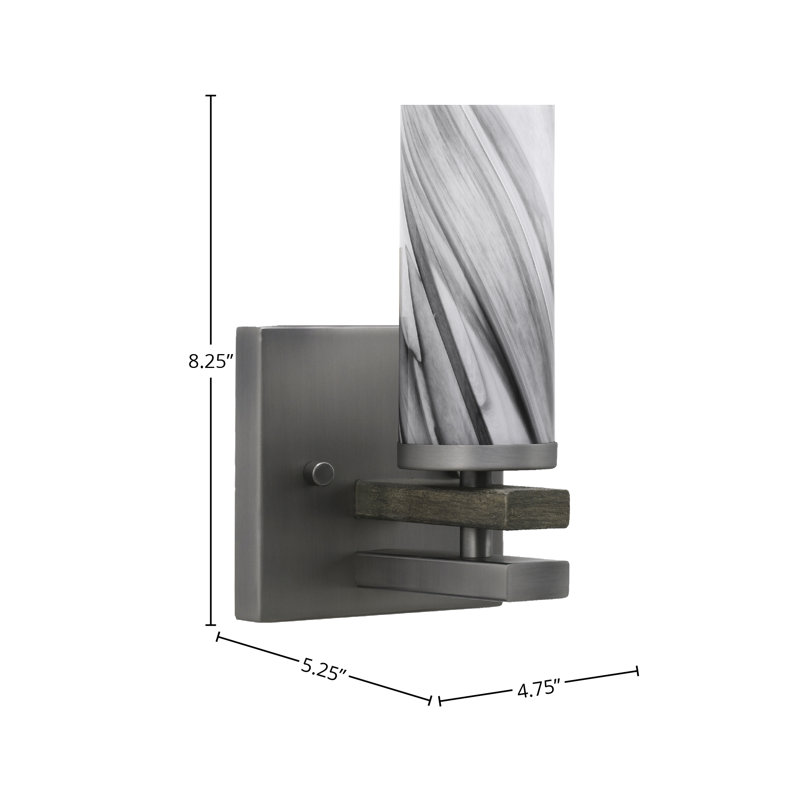 Belmont Wall Sconce, Graphite Gray/Brown