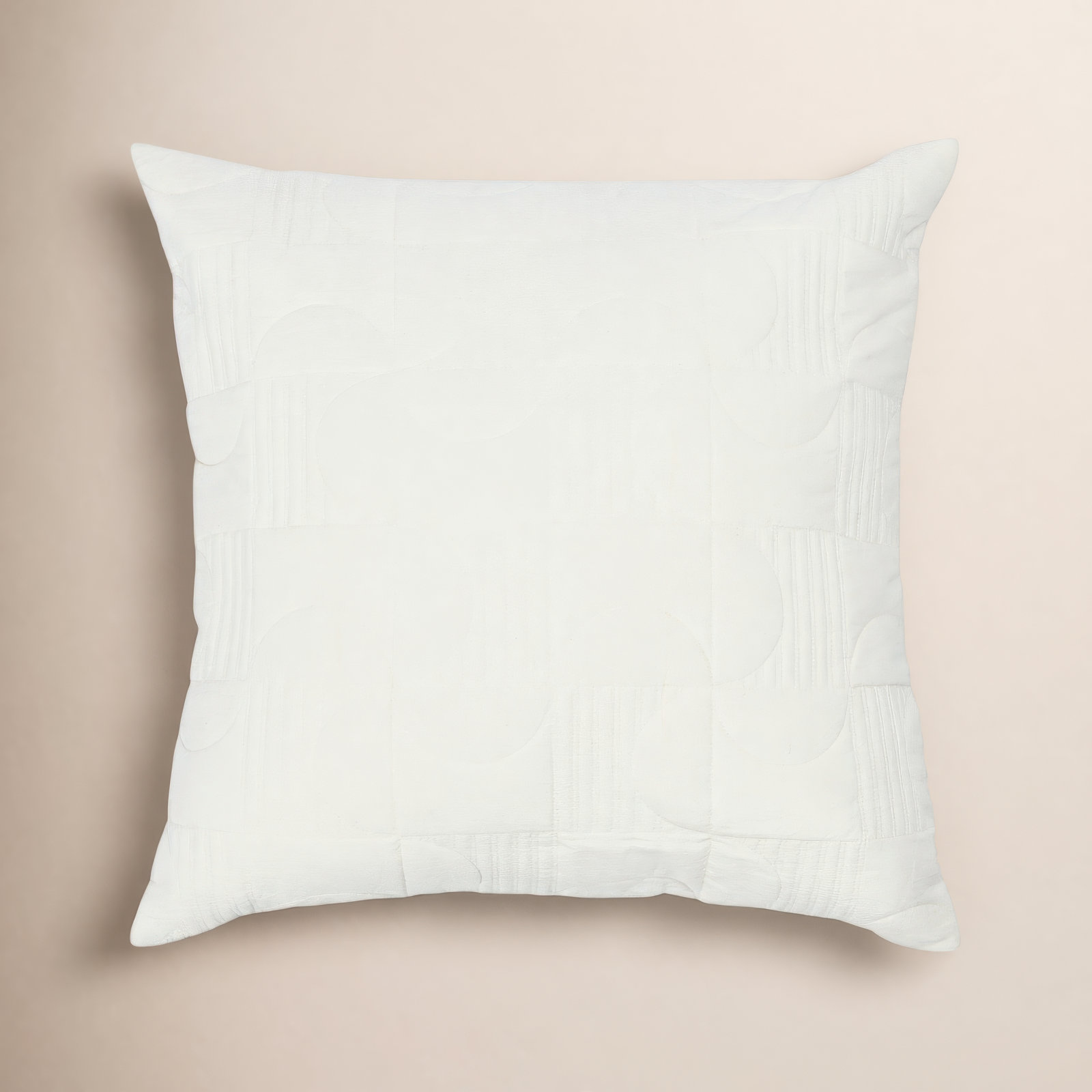 Genesta 20" x 20" Cotton Pillow Cover, Cream, Pillow Cover Only - No Insert