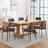 Modern Walnut-Finish Bentwood Upholstered Side Dining Chair-1381219081-1381219094