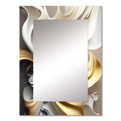 Abstract Geode Liquid - Marble Unique Wall Mirror Decor, Modern Large Mirror, Printed Metal Art