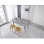 Extensible Table, Dining Table, Coffee Table With Metal Leg