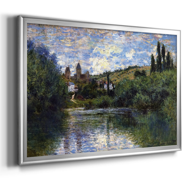 Vue de Vetheuil, 1880, reproduction d'art sur toile, Argent, H 18 po x l 26 po x P 1,5 po