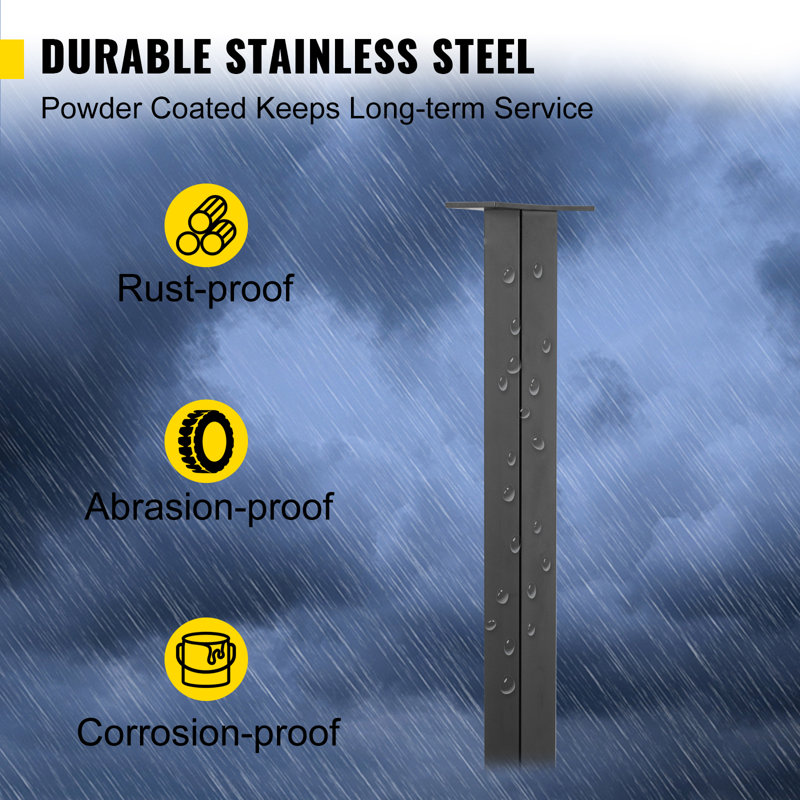 VEVOR 36" H Cable Railing Post WITHOUT Predrilled Holes