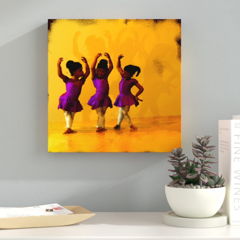 « ballet leçons ballerine africain american », reproduction d’impression sur toile, H 14 po x l 14 po x P 1,5 po