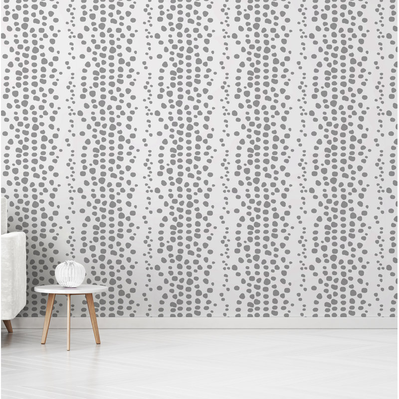 Panneau de papier peint Burnsdale, L 24 po x L 48 po, Gris