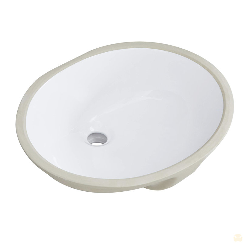 Oval Undermount Bathroom Sink With Overflow