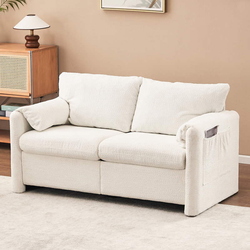 2 pièces en blanc avec tissu chenille et mousse haute stable pour la maison