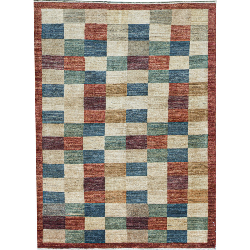 Tapis brun de haute qualité noué à la main