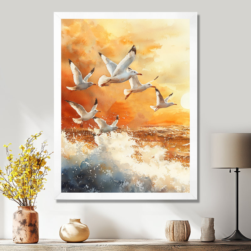 Aylsworth - animaux, art mural, H 40 po x l 30 po, Reproduction encadrée d'une seule photo, Blanc
