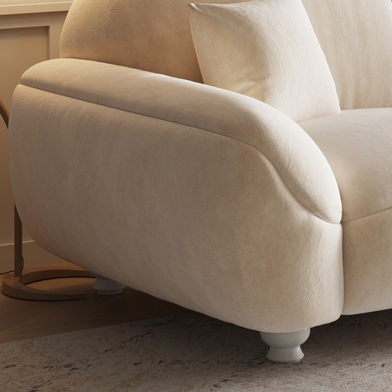 Coussin modulaire 100% polyester crème, 31.5" H x 110.24" W 37.4" D, Creamy-White