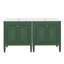 Ensemble de meuble-lavabo 60 po avec lavabo double 60 po, lavabo en céramique, portes à fermeture en douceur avec tablette-2119426408