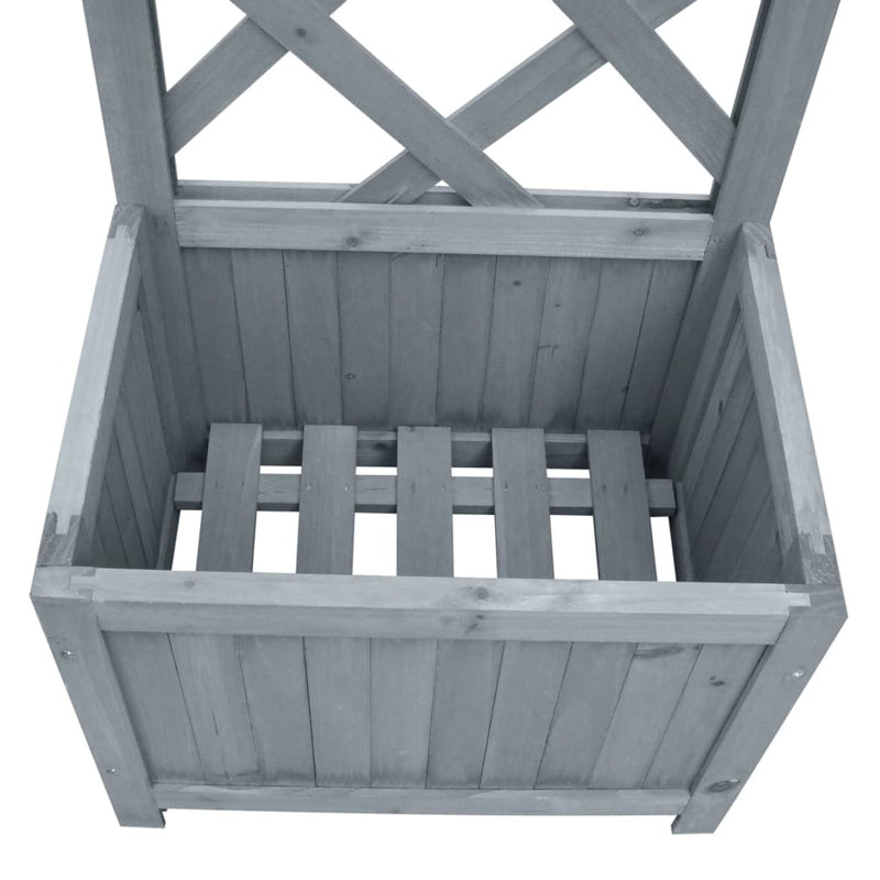 Pot à fleurs Vidaxl, H 53,1 po x l 15,7 po x P 11,8 po, Gris