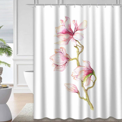 Aquarelle, art floral sur fond de fleurs de magnolia avec 12 crochets