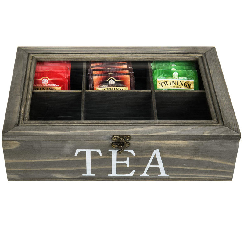 MyGift Wood Tea Box