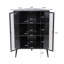 Armoire de rangement d'angle moderne à 3 niveaux avec portes en verre trempé, tablettes amovibles et structure en métal - Organisateur autoportant pour la salle de bain, la cuisine, la chambre à coucher