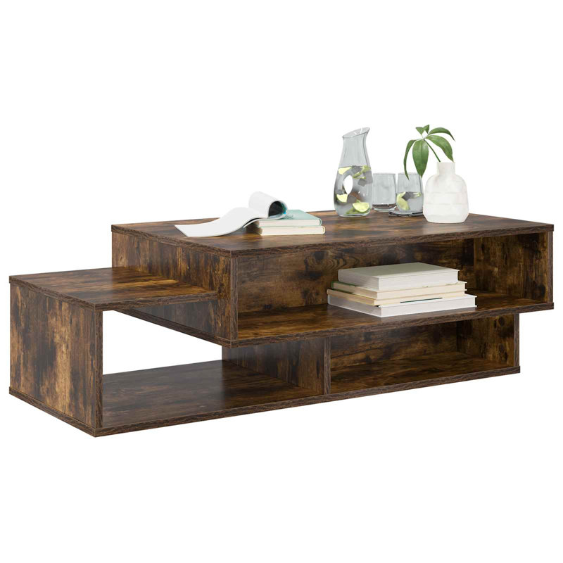 Coffee Table with Storage, Smoked Oak