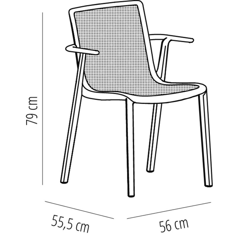 Chaise de patio empilable Beekat, Blanc