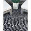 Tapis géométrique noir intérieur / extérieur-55341262