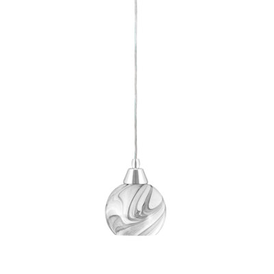 Mini-luminaire suspendu à n'importe quel cordon avec verre tourbillon onyx de 5,75 po