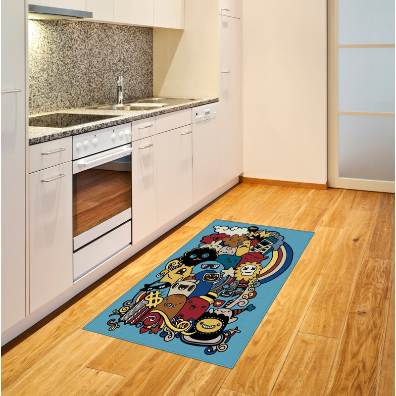 Indie High Density Long Fiber Poly Threads Decorative Area Rug Carpet, Rectangle 4' x 5'8"