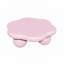 Table à pétales en forme de nuage rose avec pieds sphériques, minimaliste moderne, sans bords tranchants, convient au décor de style nordique