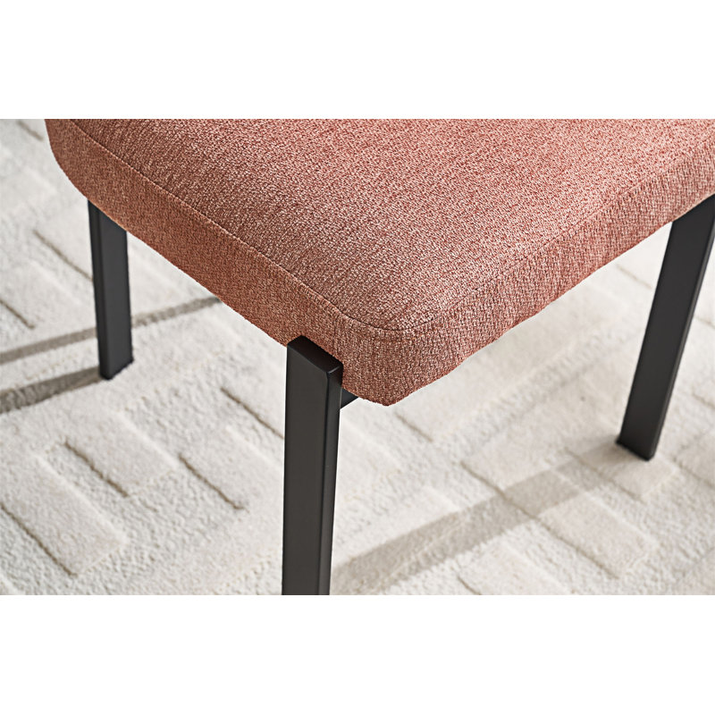 Ensemble de 2 chaises de salle à manger rembourrées, Orange