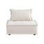 Chaise d'appoint capitonnée avec coussin de traversin en tissu massif 1pc