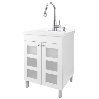 Hamed 24" W x 21.75" D x 49.75" H Single Laundry Room Vanity Set