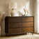 Noah 52'' W  Midcentury 6-Drawer Dresser with Solid Wood Legs and Internal Partitions