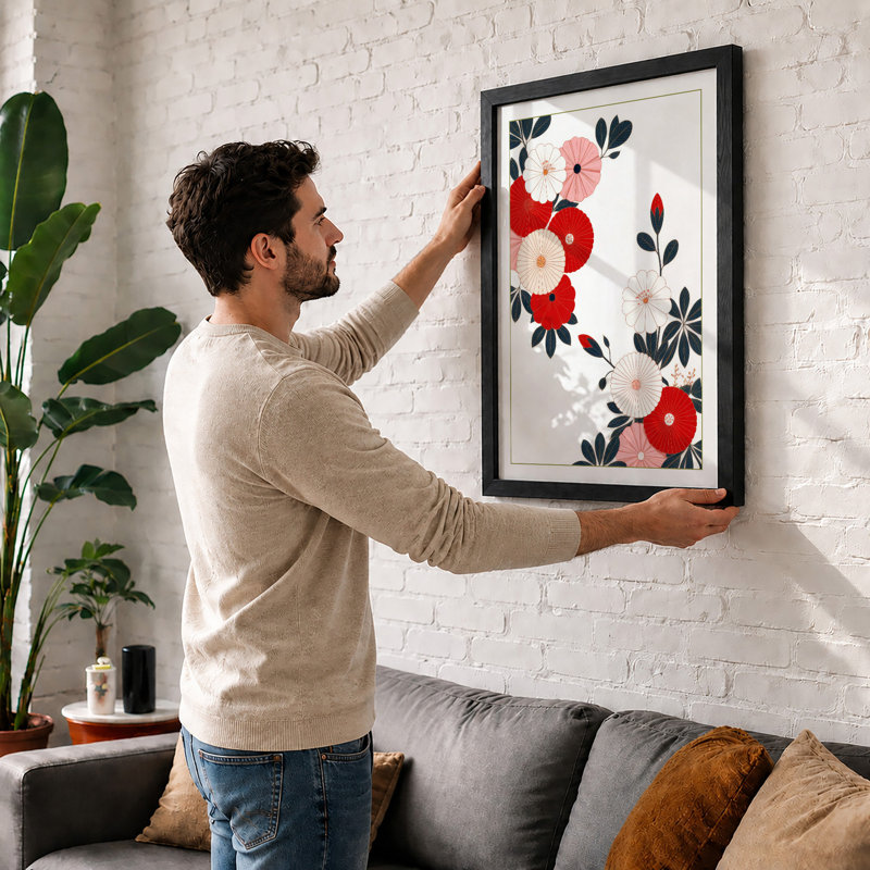 Scattered Florals Botanical - Print, Unframed, A4 - 29.7 x 21.0 cm