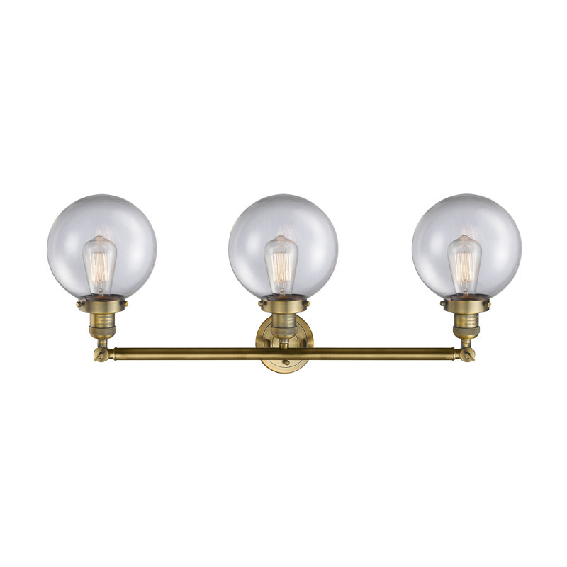 Lorri 3 - Light Vanity Light, Incandescent, Clear, Brushed Brass