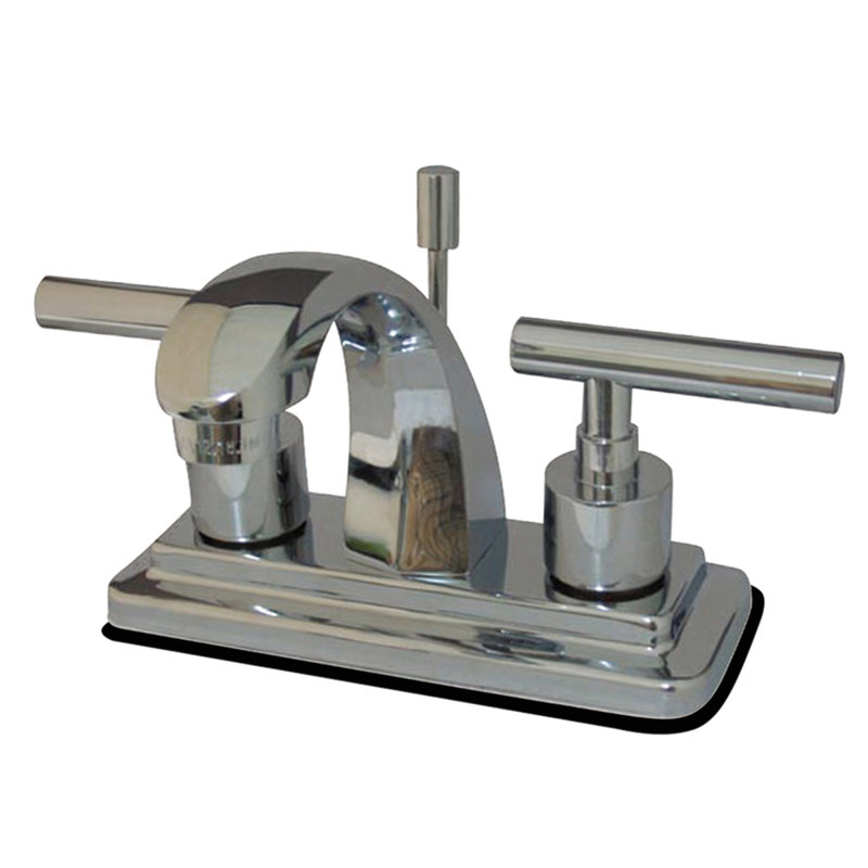 Sydney Centerset Bathroom Faucet with Drain Assembly, Polished Chrome