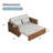 48"full Double Size Convertible Sofa Sleeper With Storage, Cushion Sectional Sleeper Sofa With Reversible Chaise,wood Sofa Bed 3 In 1 Pull Out Couch Bed For Livingroom,apartment,bedroom,office-634975559-634975557