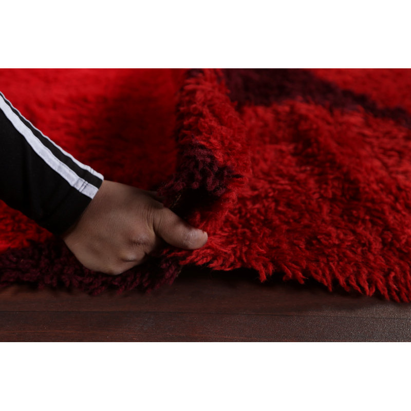 One-of-a-Kind 9'7" X 14' New Age Wool Area Rug in Red