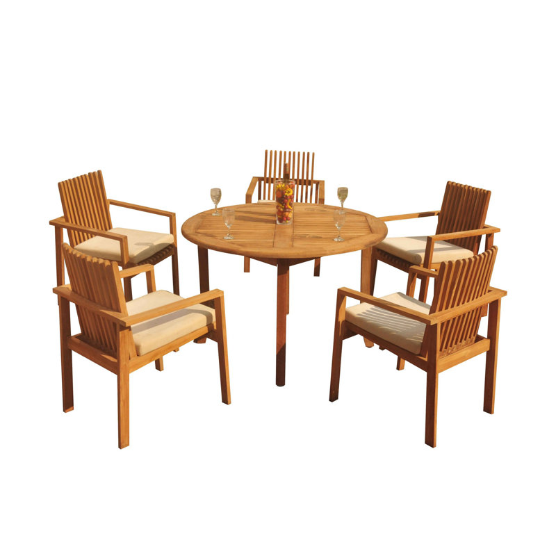 Outdoor 4 - Piece Teak Dining Set