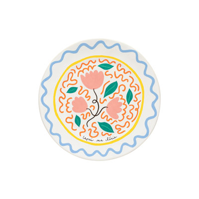 Summer Bliss Handmade Stoneware Dinner Plate