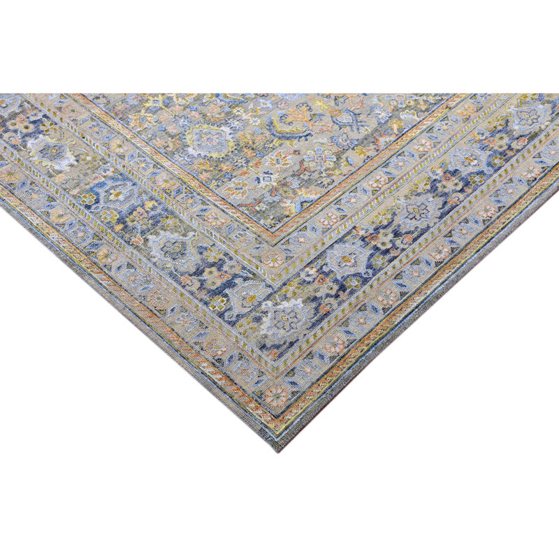 Abstract Area Rug in Beige, Rectangle 8' x 10'