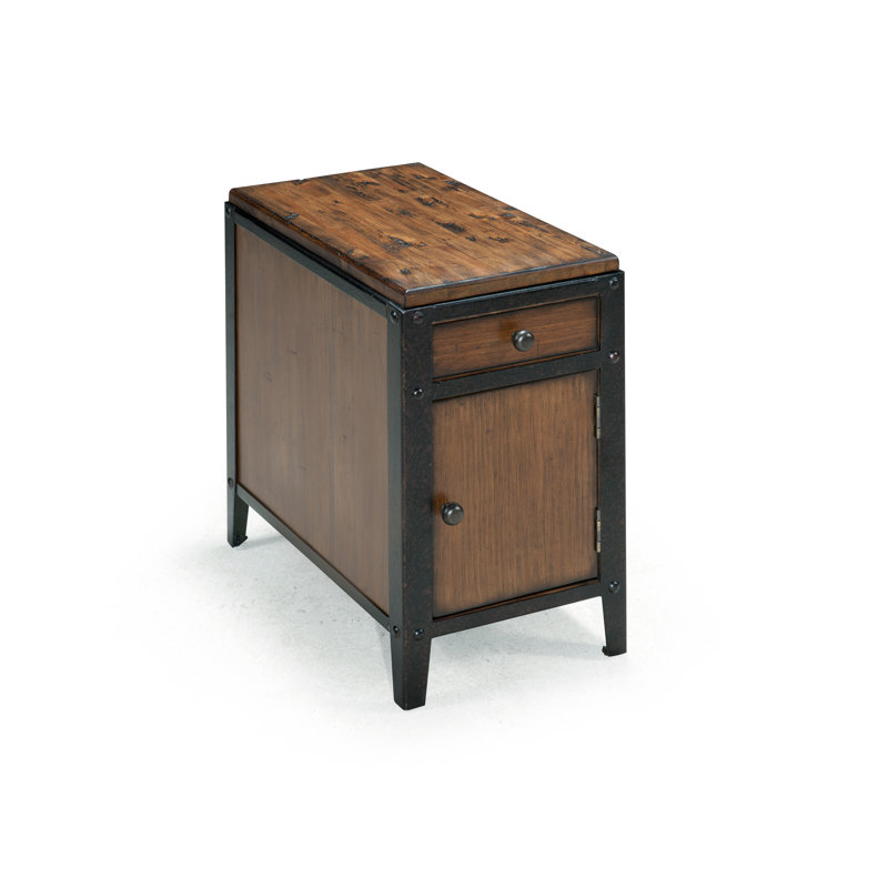 Schlenker Glass Top End Table with Storage