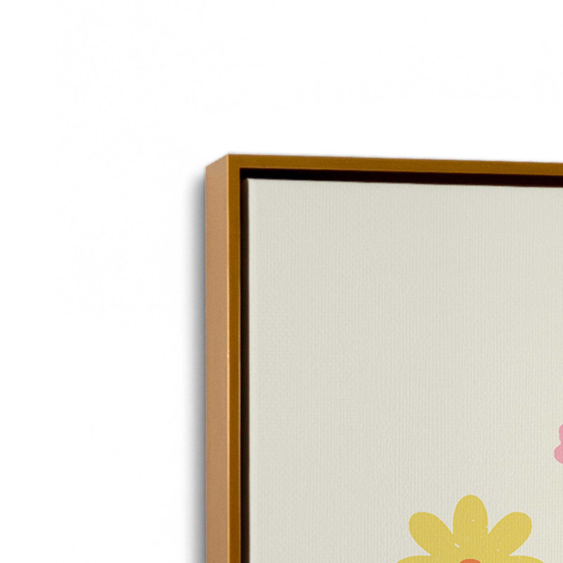 Petal Power Party, ensemble de 2 impressions, 12 po x 12 po, Toile avec cadre, Polished Gold