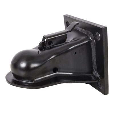 2-5/16 Inch Flat Mount Trailer Coupler, 14,000 lbs GTW, Heavy Duty Steel Construction, Black Finish