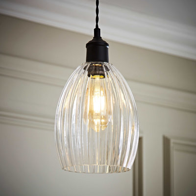 Swayder 22cm H Glass Dome Pendant Shade ( Slip-On ) in Clear