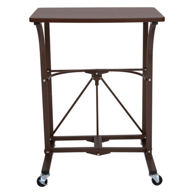 Folding Computer Desk for Office, Students, and Gaming, Vintage Bronze