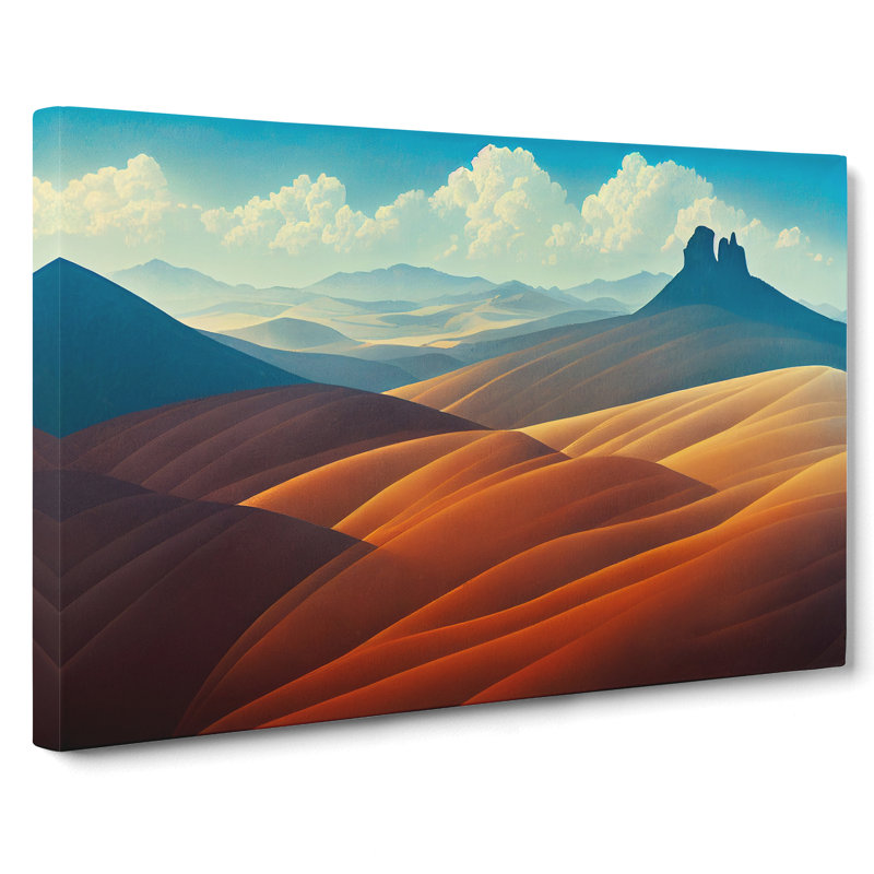 Unique Mountain Landscape - Wrapped Canvas, 35cm H x 50cm W x 3cm D