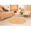 Round Washington Solid Colour Hand Woven Area Rug-1650304219