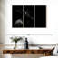 Ensemble de 3 pièces d'éléphant sur toile monochrome-1052953846