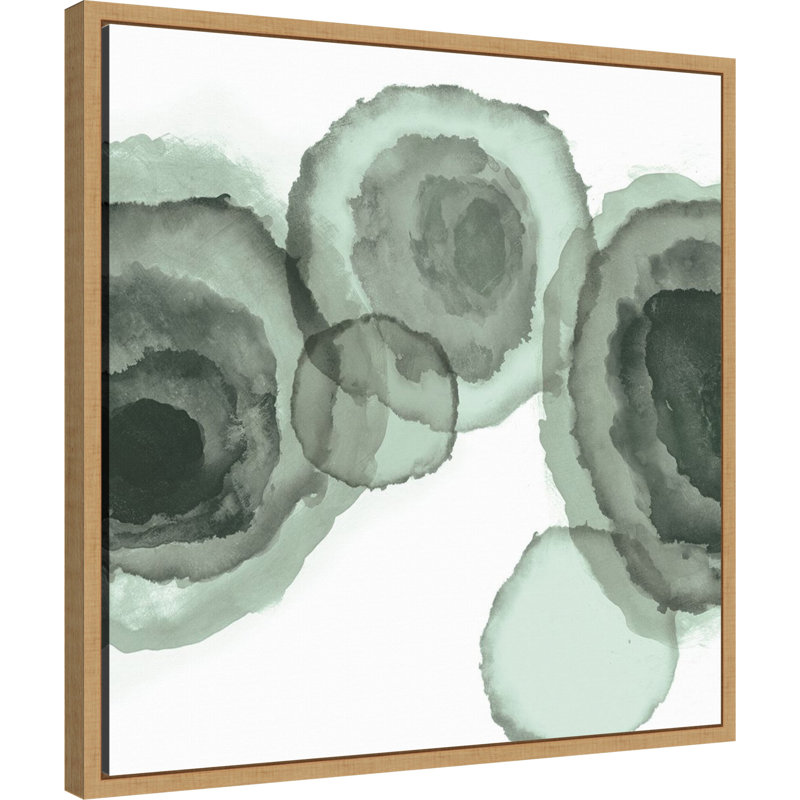 «Ink Stains II Mint» par PI Studio, reproduction d'art sur toile encadrée, H 22 po x l 22 po