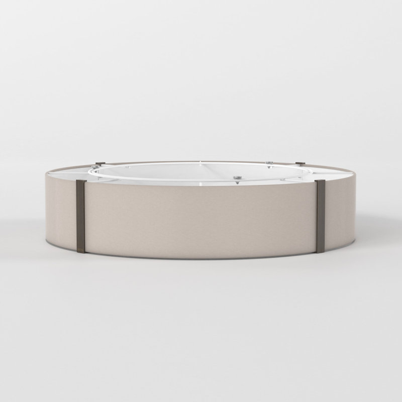 Ceiling Base LED Flush Mount, 5.12" H x 23.62" W x 23.62" D, Putty