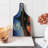 Ambesonne Eiffel Tower Tempered Glass Cutting Board Minimal French Flag Navy Red