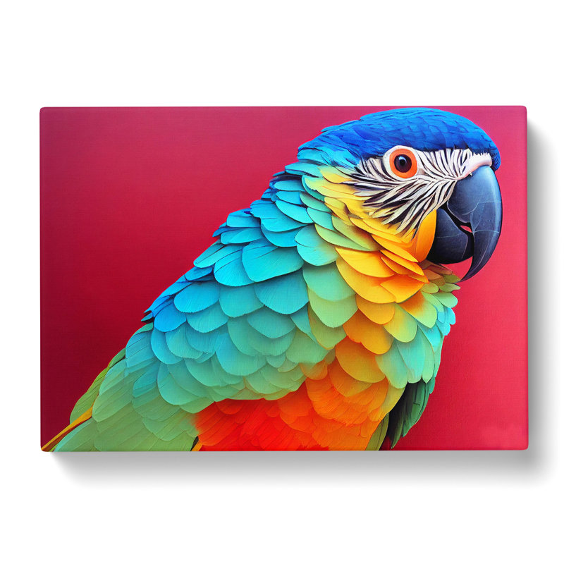 Colourful Parrot Portrait Vol.3 - Wrapped Canvas, 40cm H x 60cm W x 3cm D